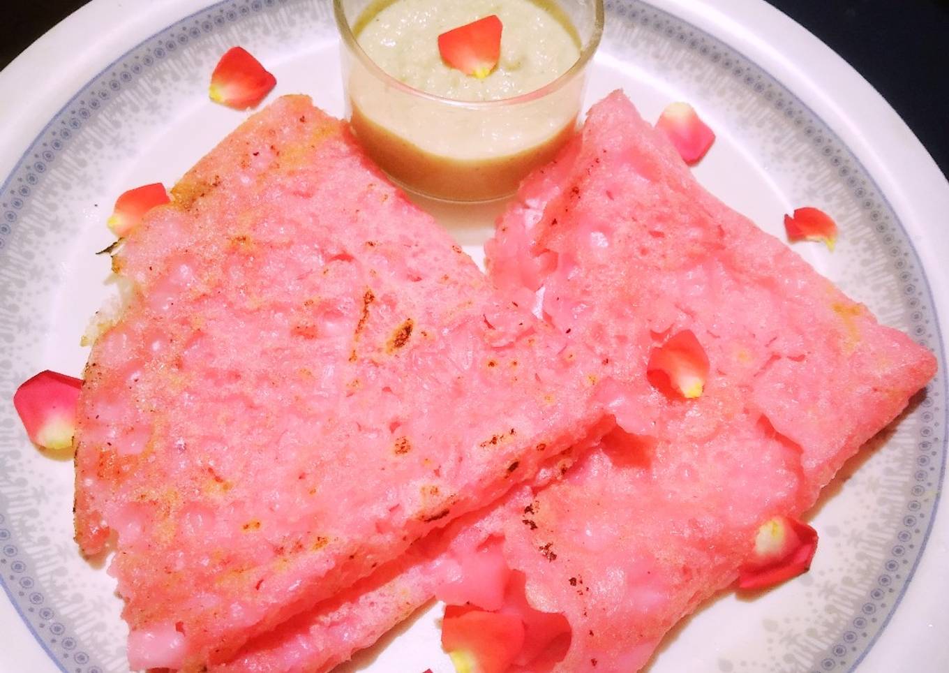 Pink neer dosa