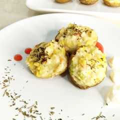 A picture of Baked Potato with Vegies.