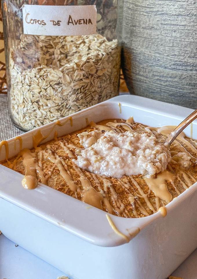 Una foto de Avena horneada rellena de mascarpone