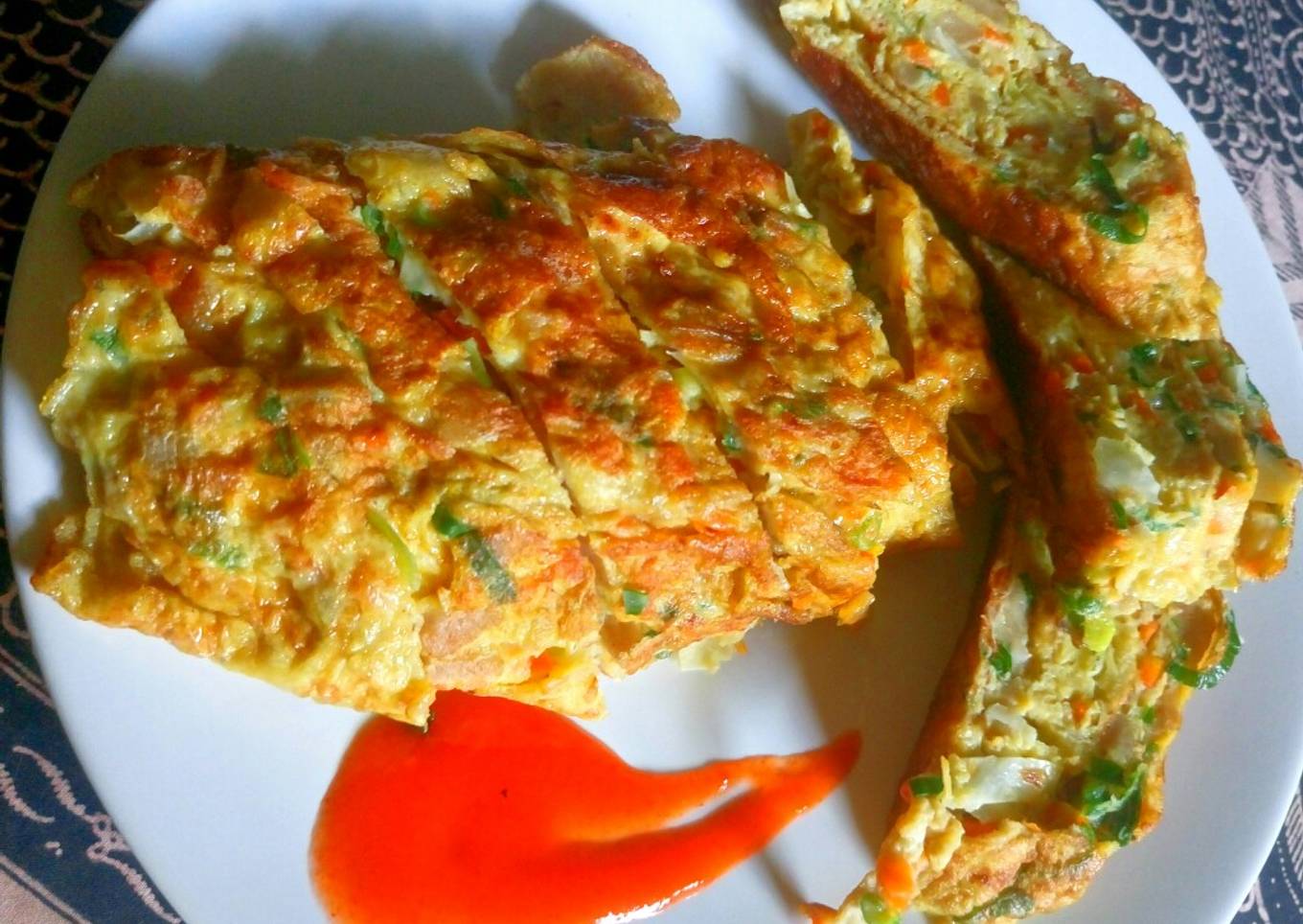 Telur Dadar Gulung Okonomiyaki