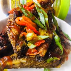 A picture of Pan grilled chicken.
