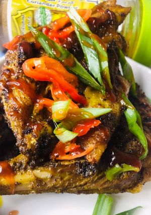 A picture of Pan grilled chicken.