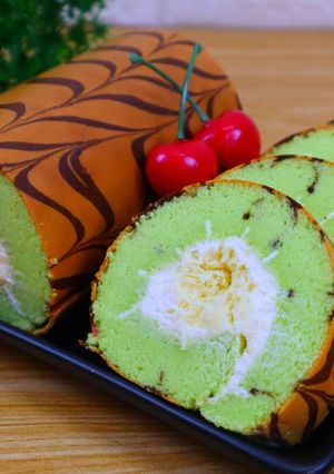 Foto resep Bolu Gulung Pandan Keju Lembut