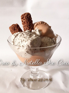 Foto resep Oreo & Nutella Ice Cream