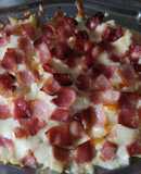 Patatas con queso y bacon