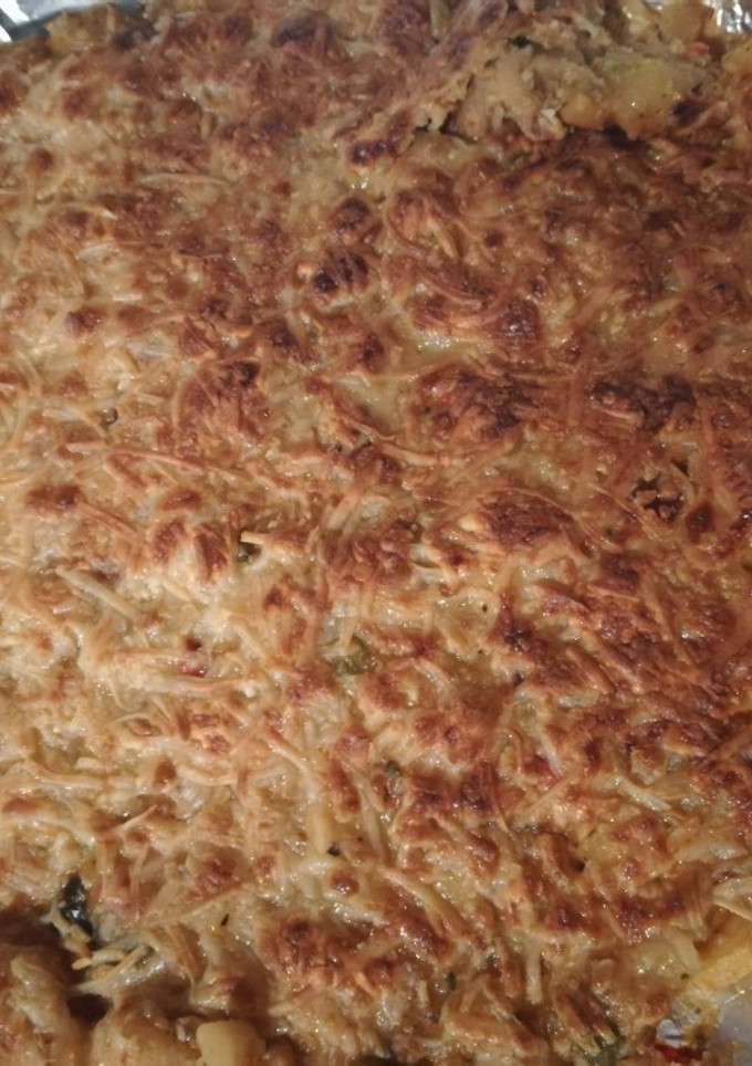 Una foto de Tortilla de patata y verduras al horno