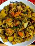 আলু,গাজর দিয়ে করলা ভাজি