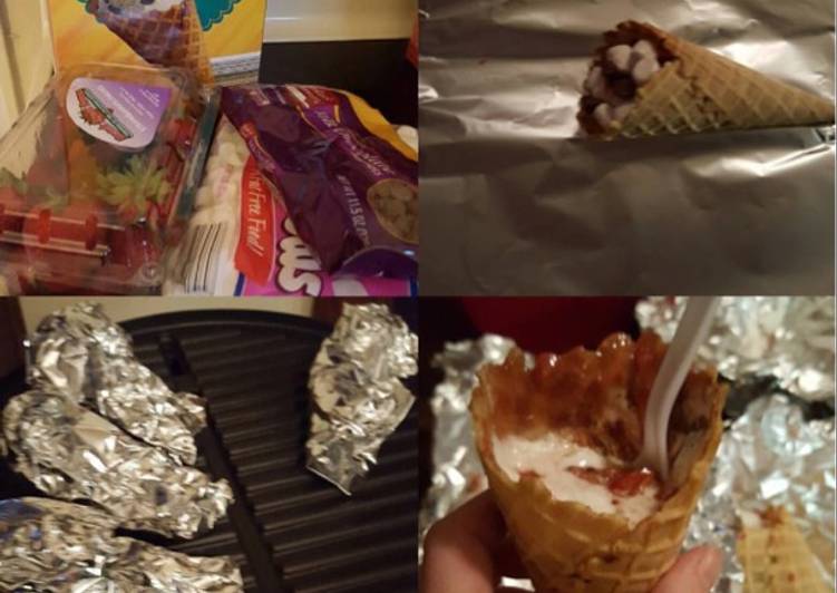 Step-by-Step Guide to Make Quick Strawberry &amp; chocolate cones