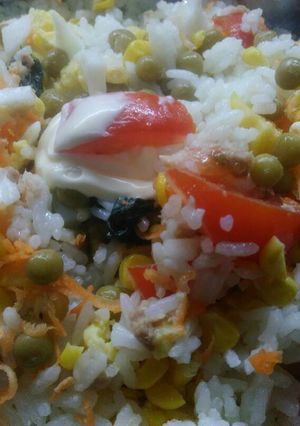 Una foto de Ensalada fría de arroz