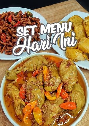 Foto resep Kare ayam & Orek tempe pedas pedas manis