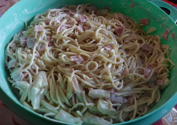 Spaguetti a la hawaiana