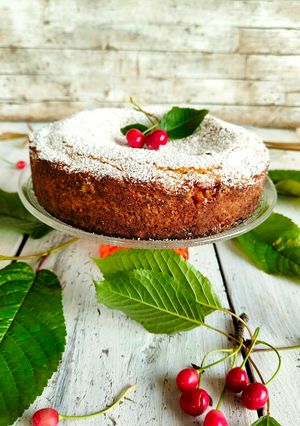 A picture of Ricotta and Sour Cherry Crostata.