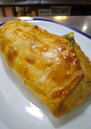 Una foto de Strudel de espinaca y pollo
