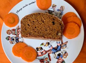 Una foto de Budín de zanahoria con harina integral, azúcar mascabo y canela 🥕 sin balanza