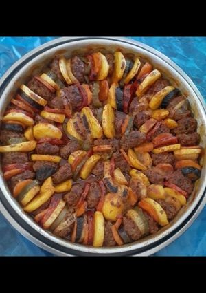 صورة لوصفة صينيه كفته بالخضار