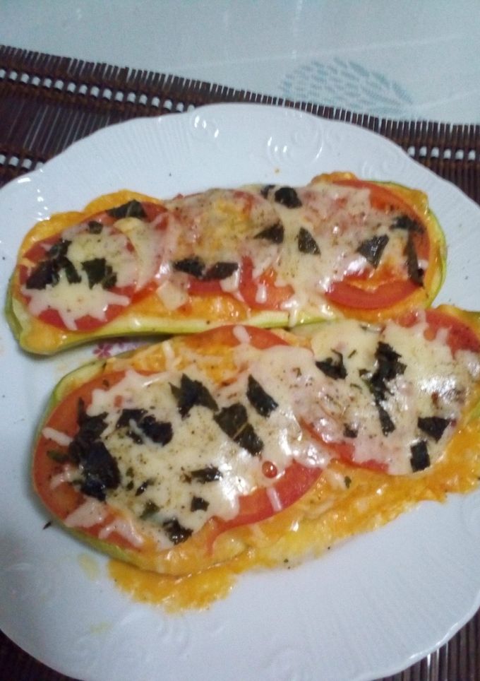 Una foto de Calabacines rellenos sanos y con pocos hidratos