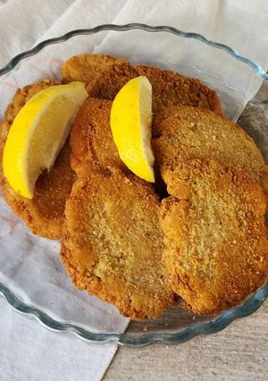 Una foto de ✨Milanesas de garbanzos ✨ #Veganas