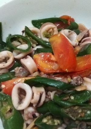 Foto resep Cumi segar cabe ijo