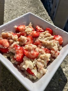 Una foto de Porridge de avena frío