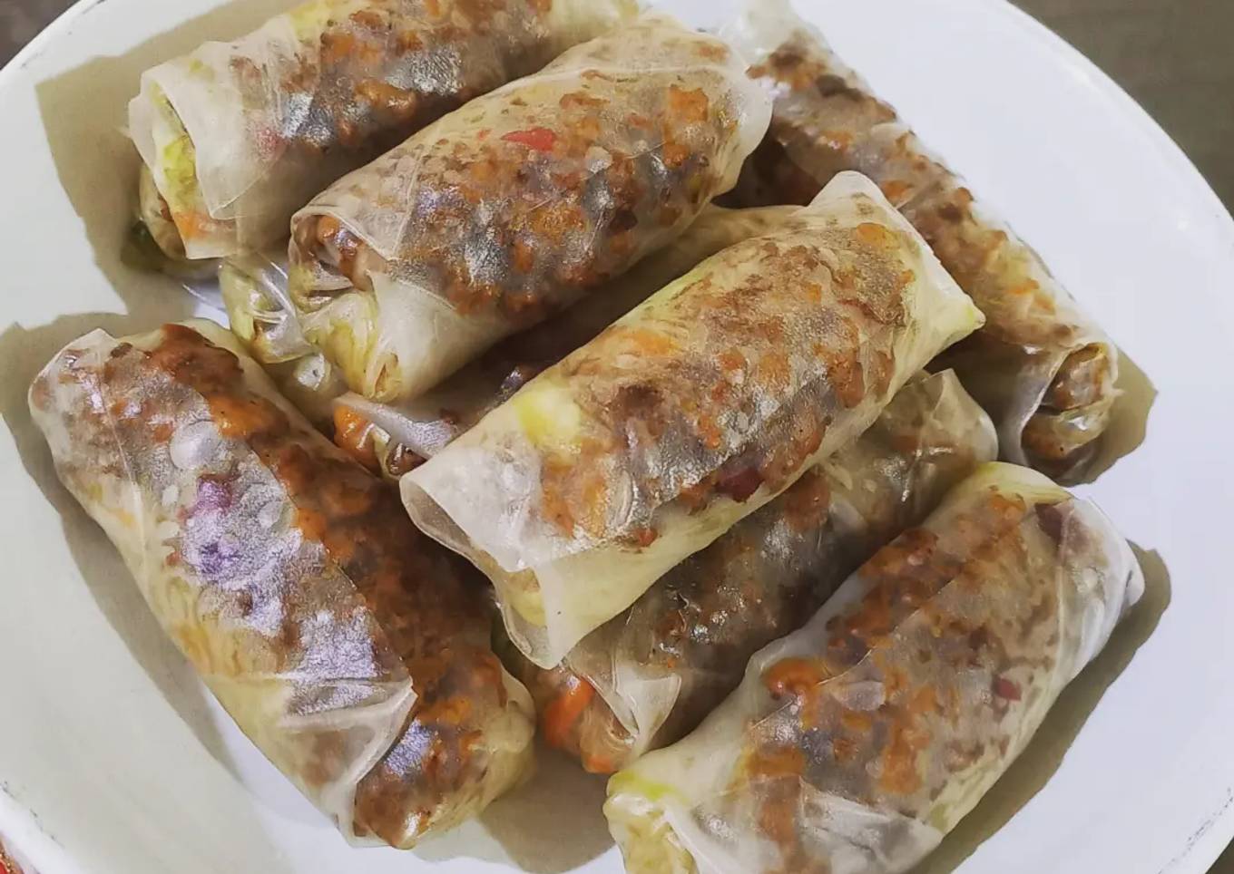 Chicken Rice Paper Rolls