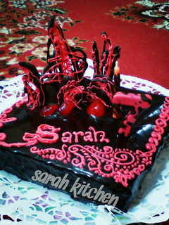 Foto resep Cake kukus cokelat simple siram ganache