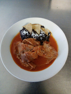 Una foto de Bistec de cerdo en salsa de cacahuate