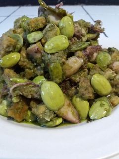 Foto resep Cumi tempe pete sambal ijo