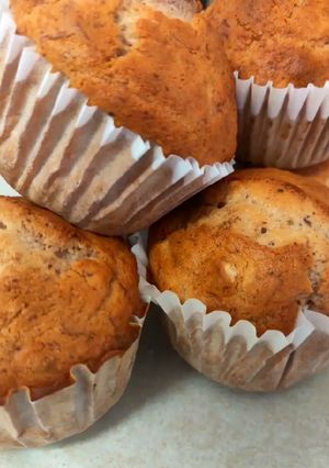 A picture of Vegan Banana and Walnut Muffins🍌.