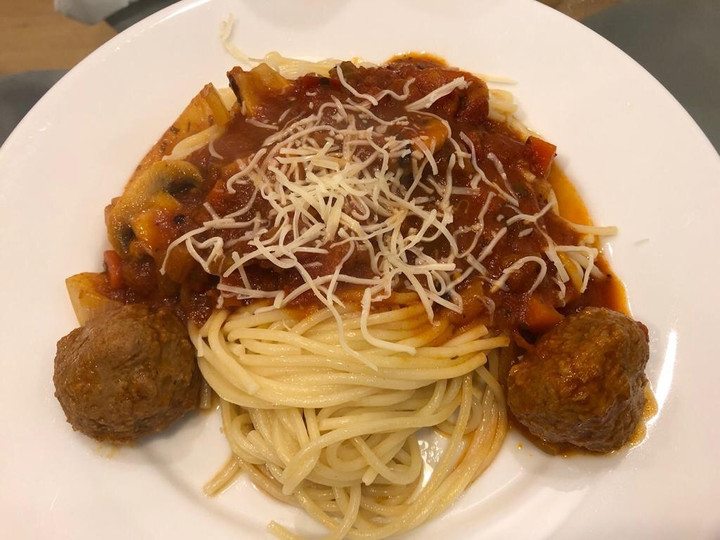 Resep: Spagheti meatball and mushroom with bolognaise sauce Simpel