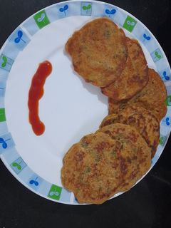 A picture of Bottle guard pancake.[leftover vegetable].