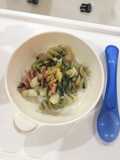 Fusilli with garlic butter dory (mpasi 10 bulan)