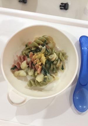 Foto resep Fusilli with garlic butter dory (mpasi 10 bulan)