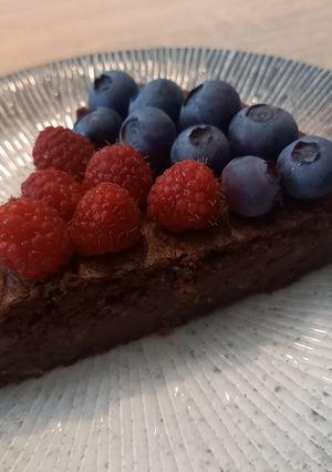 Une photo de Gâteau au chocolat et courgettes