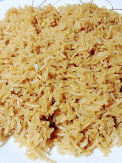A picture of Gur Wale Chawal (Jaggery rice).