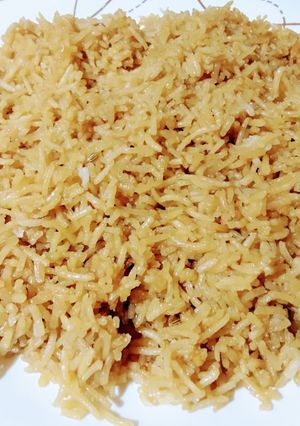 A picture of Gur Wale Chawal (Jaggery rice).