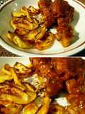 Coscette di pollo sughetto e vino rosso
