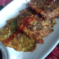 A picture of Savoury mixed veg pancakes.