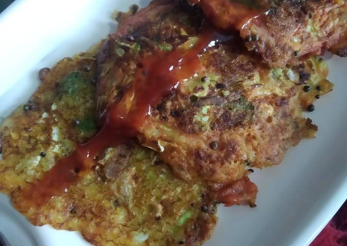 Savoury mixed veg pancakes