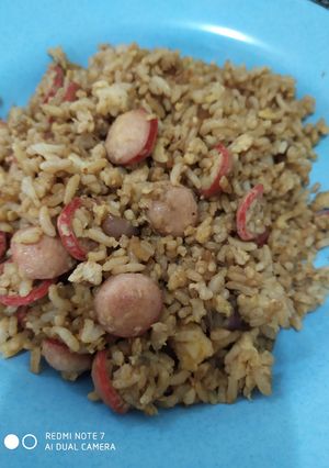 Foto resep Nasi telur sosis (menu sarapan simple)