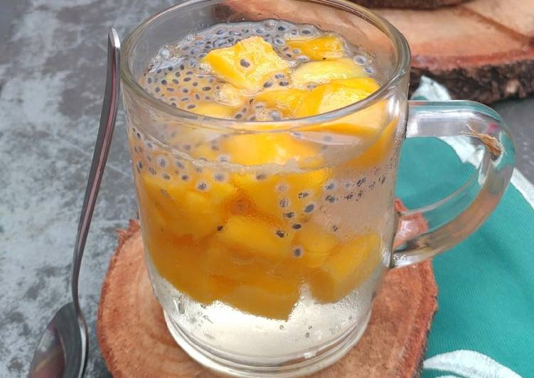 Resep (134) Es Mangga Selasih Anti Gagal