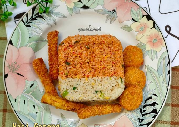 Resep Nasi Goreng Merah Putih (merah pedas, putih gurih) Resep Nasi Goreng Merah Putih (merah pedas, putih gurih)