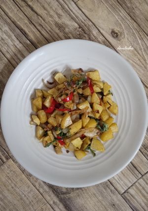 Foto resep Spinach and Potato