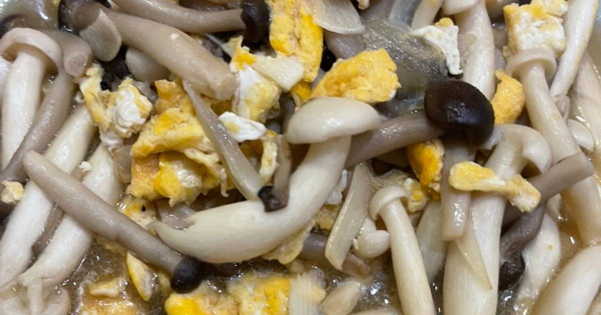 Resep Sup jamur shimeji telur / kuah jamur telur oleh shy_kitchen Cookpad