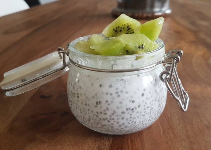 Pudding de chia au kiwi