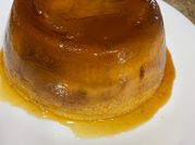 Una foto de flan de calabaza sin leche condensada