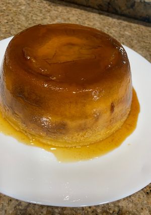 Una foto de Flan de calabaza