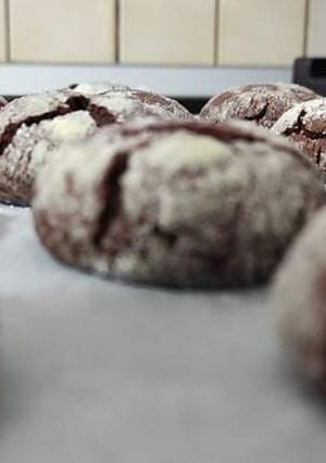 Φωτογραφία της συνταγής Chocolate crinkle cookies 🍪