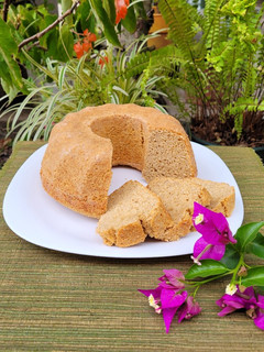 Una foto de Budín de banana y licor de dulce de leche