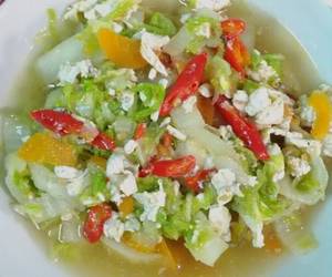 Cara Cepat Tumis Sawi putih  telur Yummy Mantul