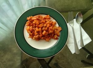 Una foto de Papas con chorizo